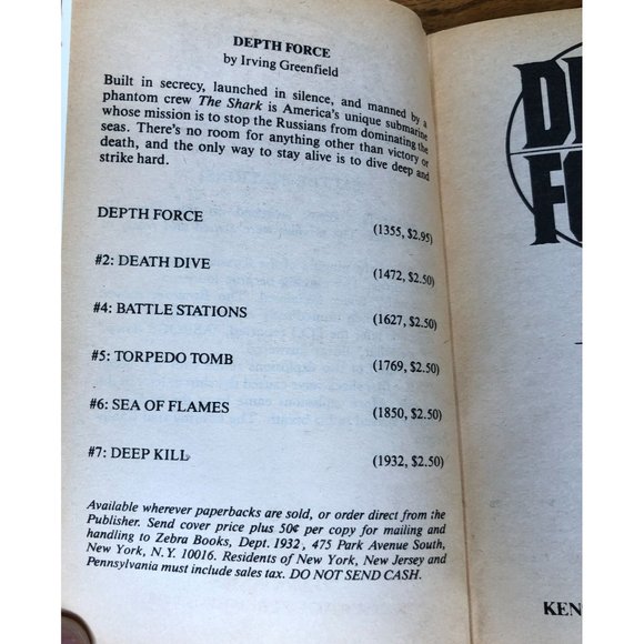 Deep Kill Depth Force 1986 Irving A Greenfield Submarine Warfare - Picture 4 of 5